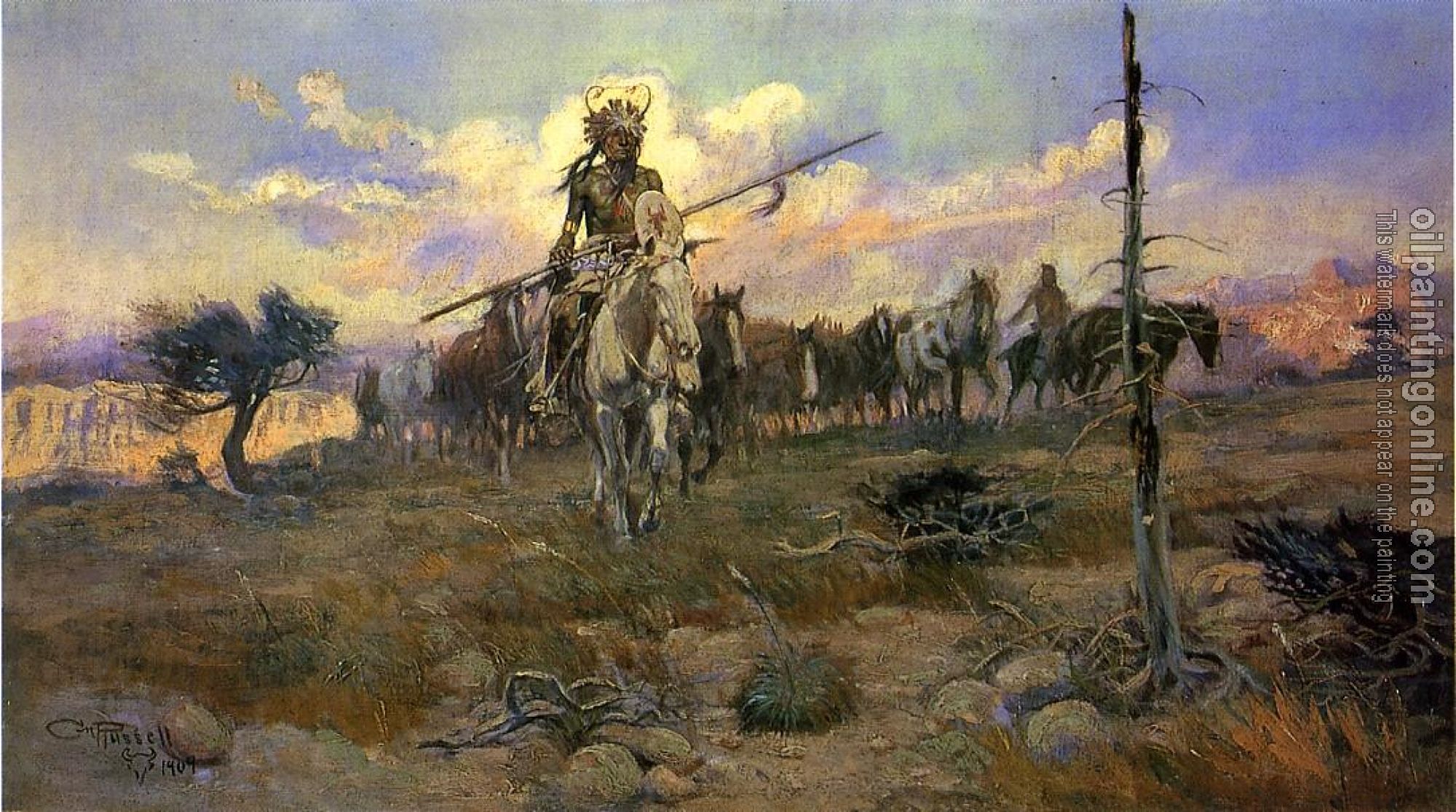 Charles Marion Russell - Bringing Home the Spoils